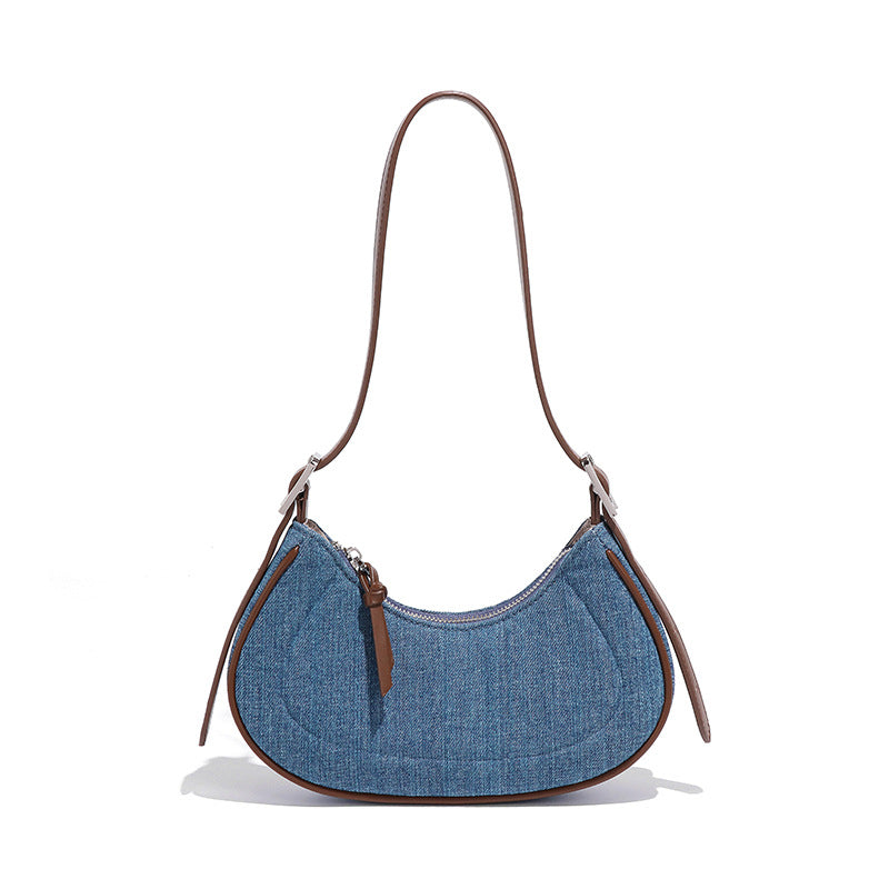 Miss Velora Selene Denim Shoulder Bag in Denim Blue