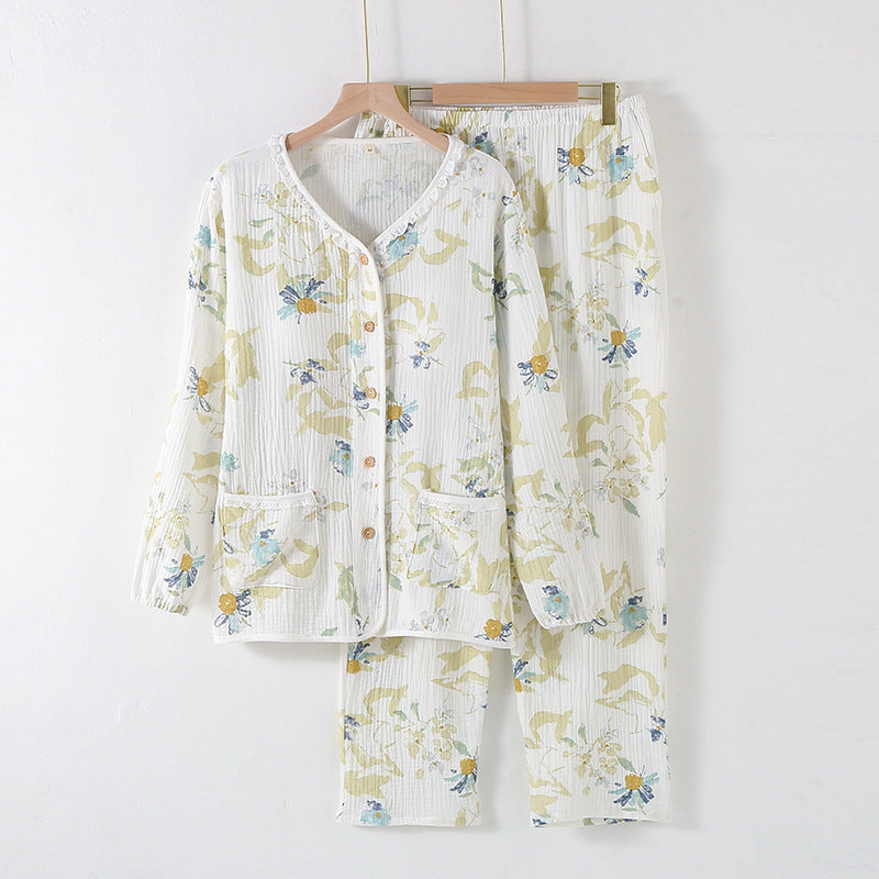 Miss Velora Ayla Cotton Lounge Set in Gardenia Letter Suit