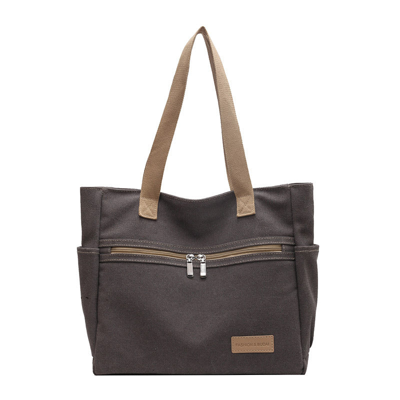 Miss Velora Deni̇Z Canvas Tote in Gray