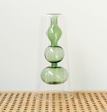 Miss Velora Venetia Stained Glass Vase in Green