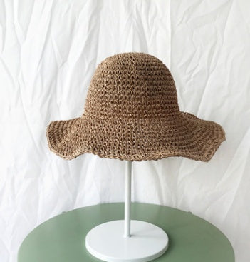 Miss Velora Solana Wide-Brim Straw Hat in Khaki