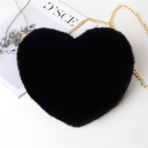Miss Velora Eros Heart Bag in Black
