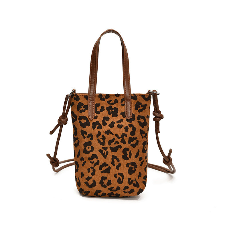 Miss Velora Demeter Leopard Crossbody in Leopard Print Khaki