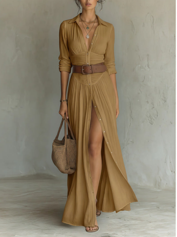 Miss Velora Olivia Maxi Dress in Brown