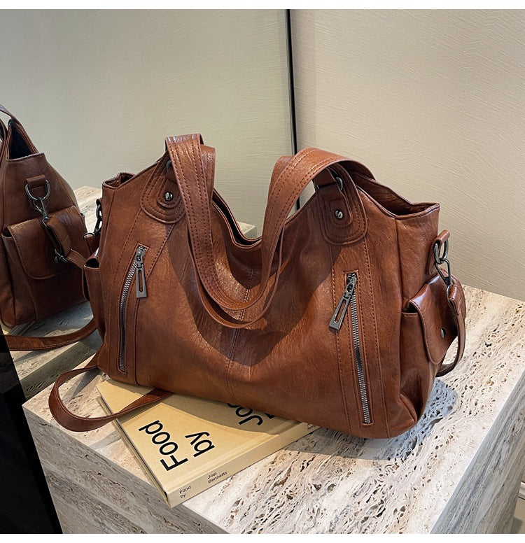 Miss Velora Leyla Slouchy Shoulder Bag in Brown