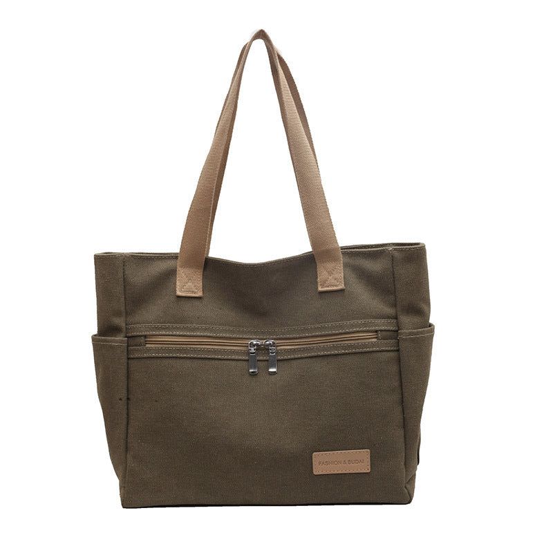 Miss Velora Deni̇Z Canvas Tote in Green