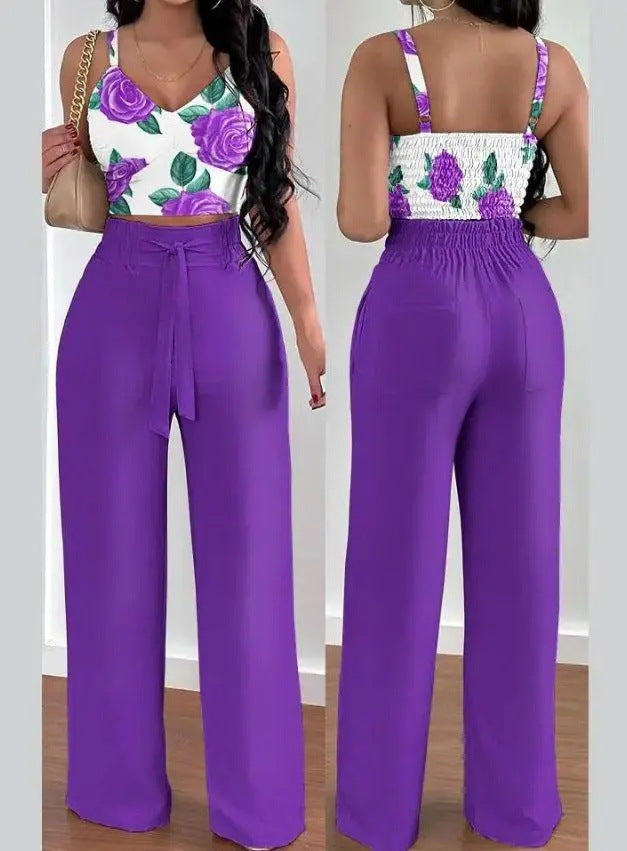 Miss Velora Lucera Pleated Set in Purple