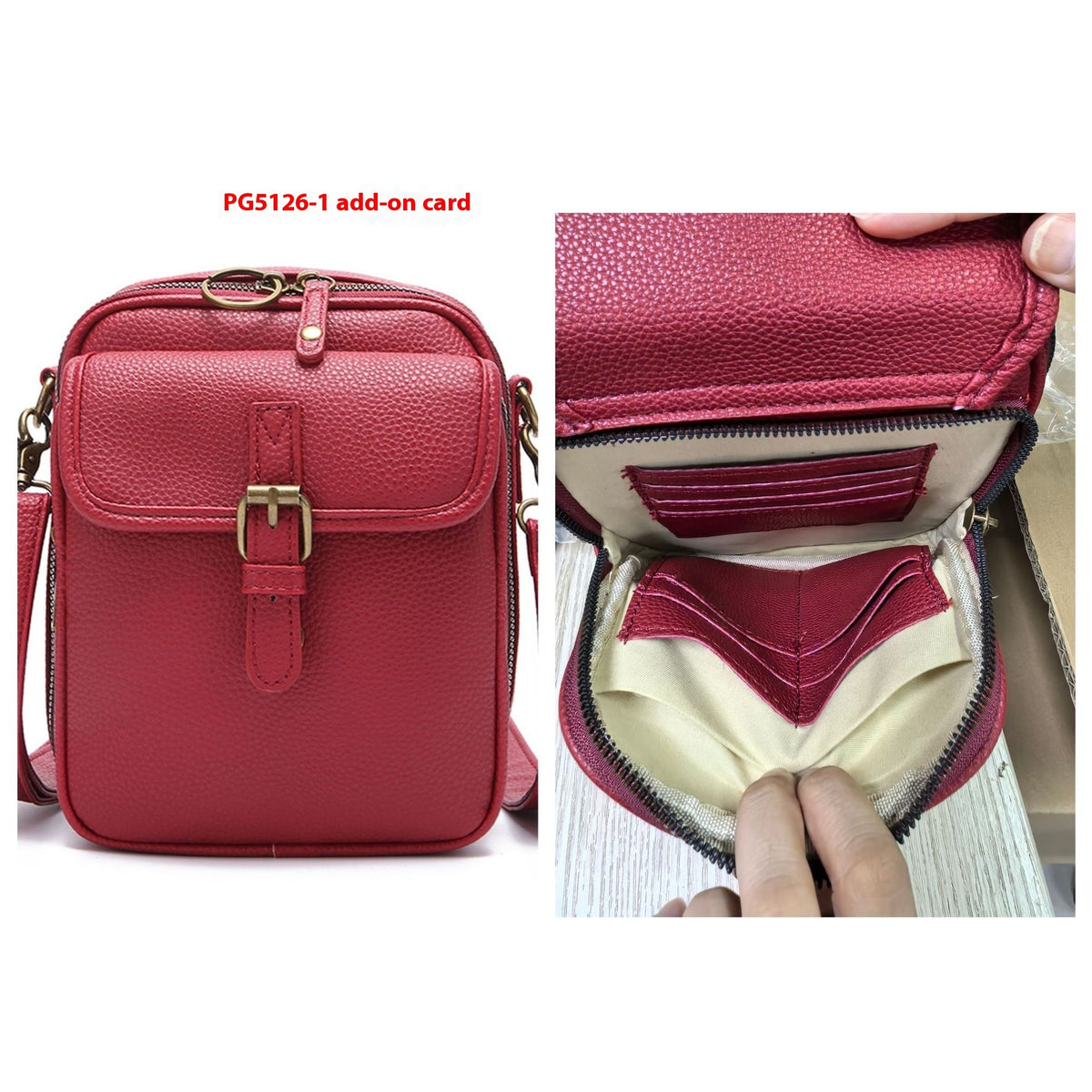 Miss Velora Roma Vintage Bag in PG51201 Red 10 Cards