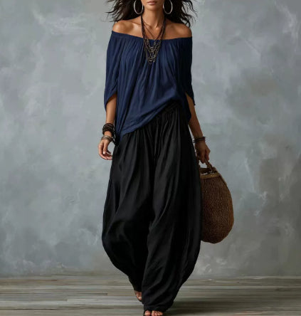 Miss Velora Isadora Set in Navy Blue