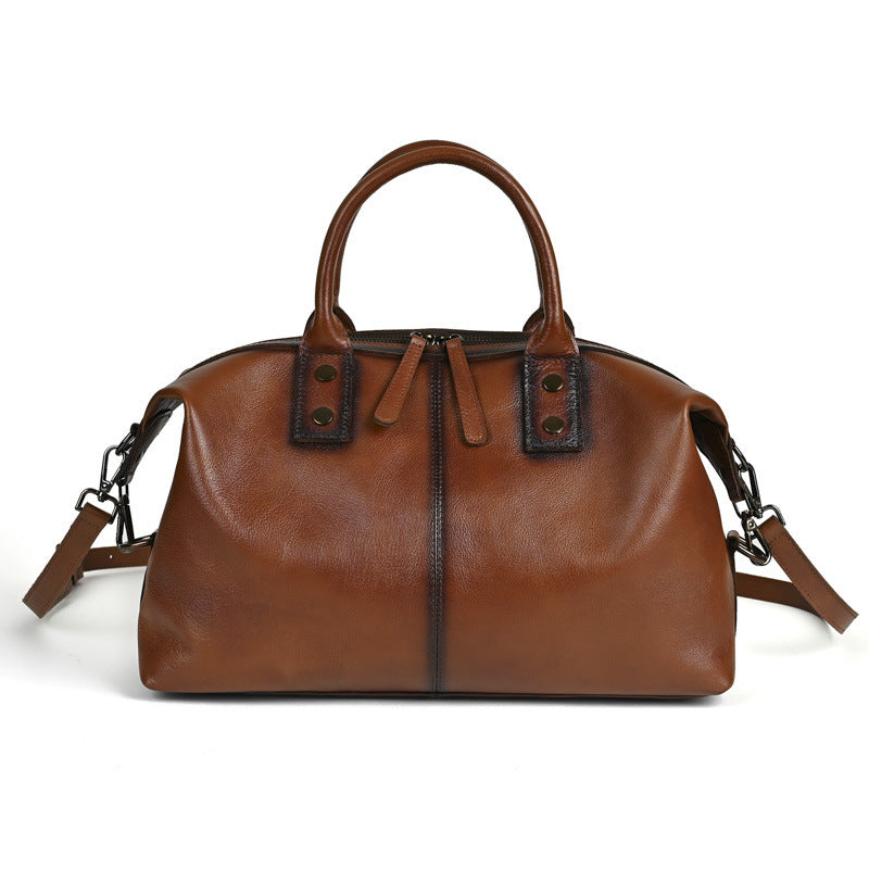 Miss Velora Valentina Leather Handbag in Brown