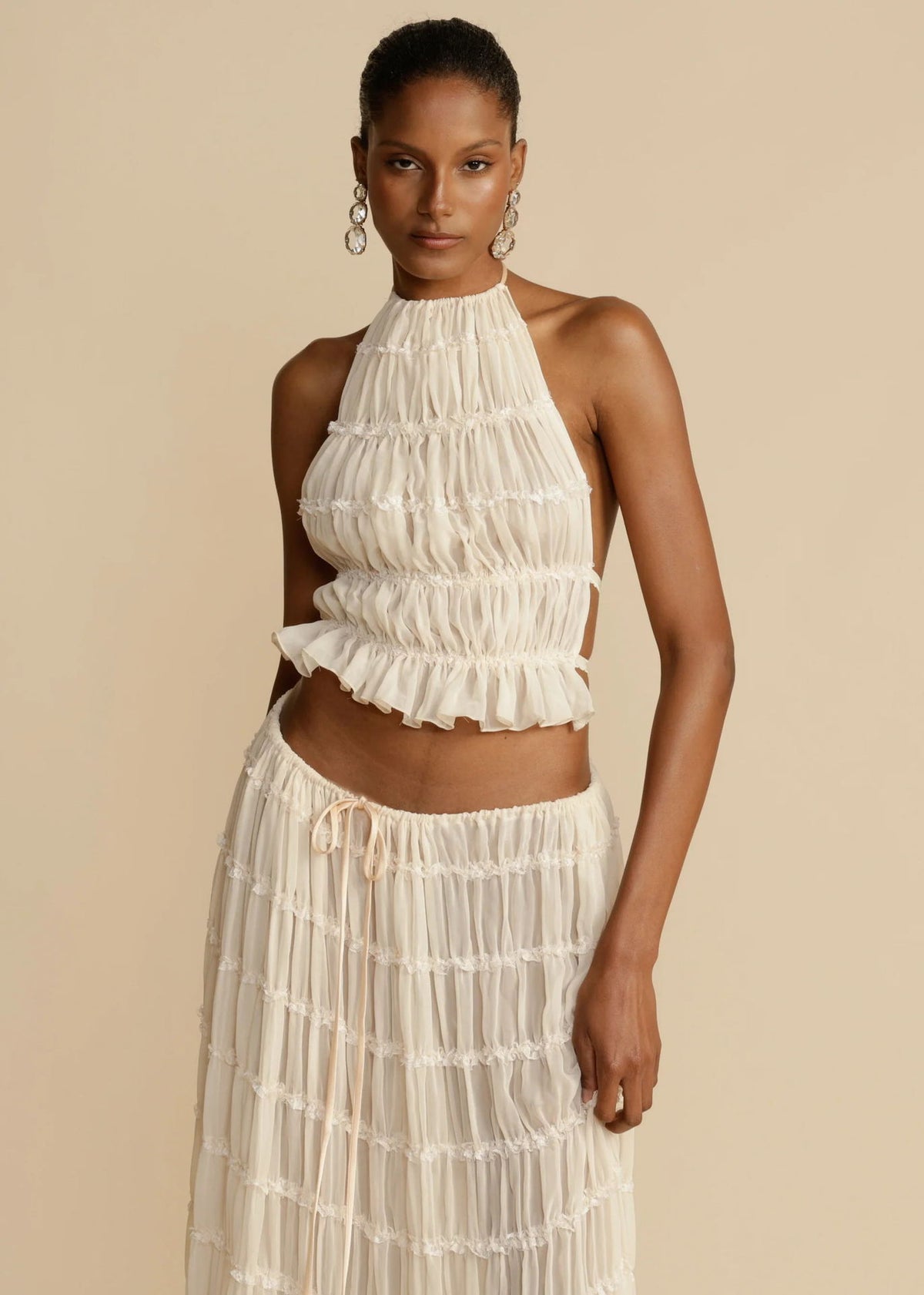 Miss Velora Solea Set in White top