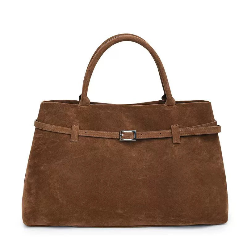 Miss Velora Terra Suede Tote in Brown