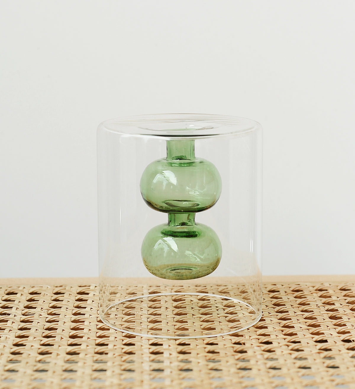 Miss Velora Venetia Stained Glass Vase in Green