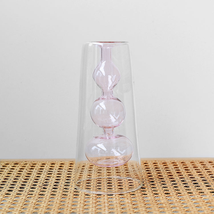 Miss Velora Venetia Stained Glass Vase in Pink