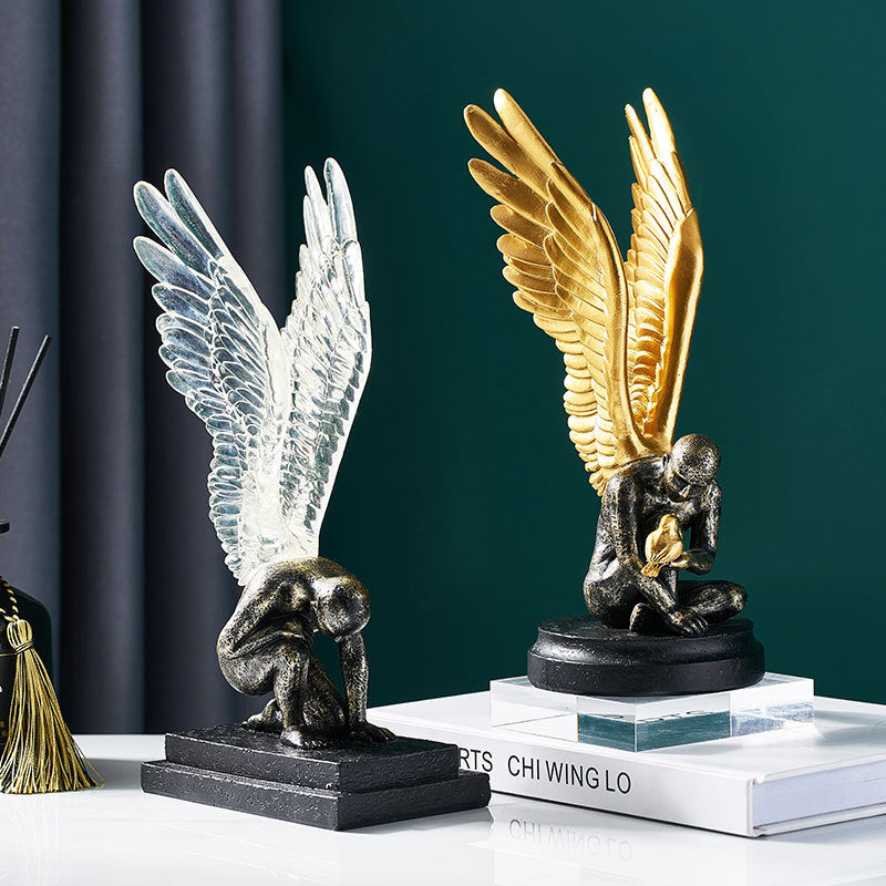 Miss Velora Aurelia Figure Sculpture in Gold and White set