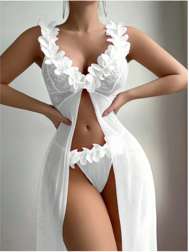 Miss Velora Selene Sheer Set in White