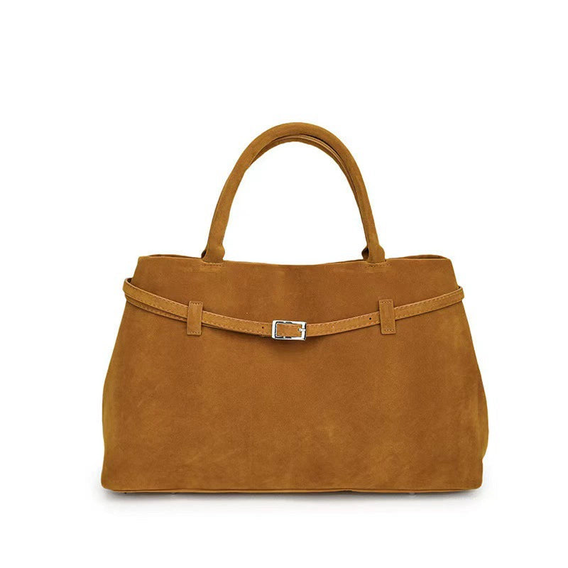 Miss Velora Terra Suede Tote in Turmeric