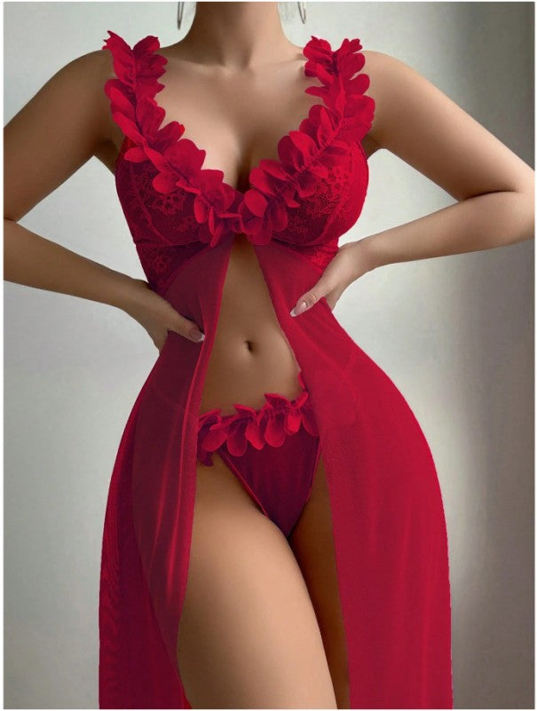 Miss Velora Selene Sheer Set in Red