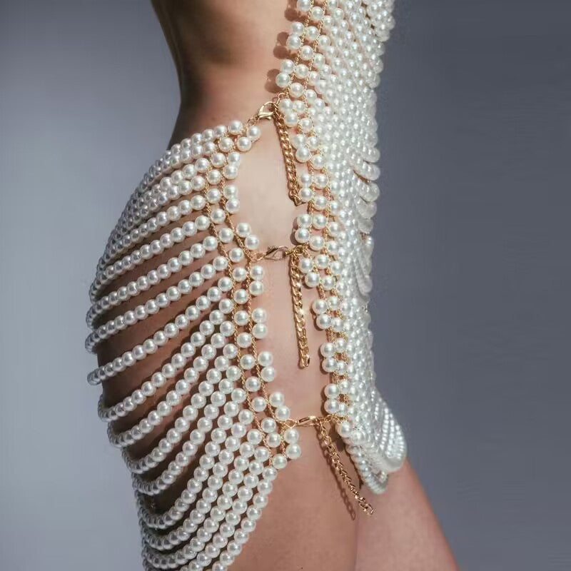 Miss Velora Bianca Beaded Mini Dress, alternate product image 4
