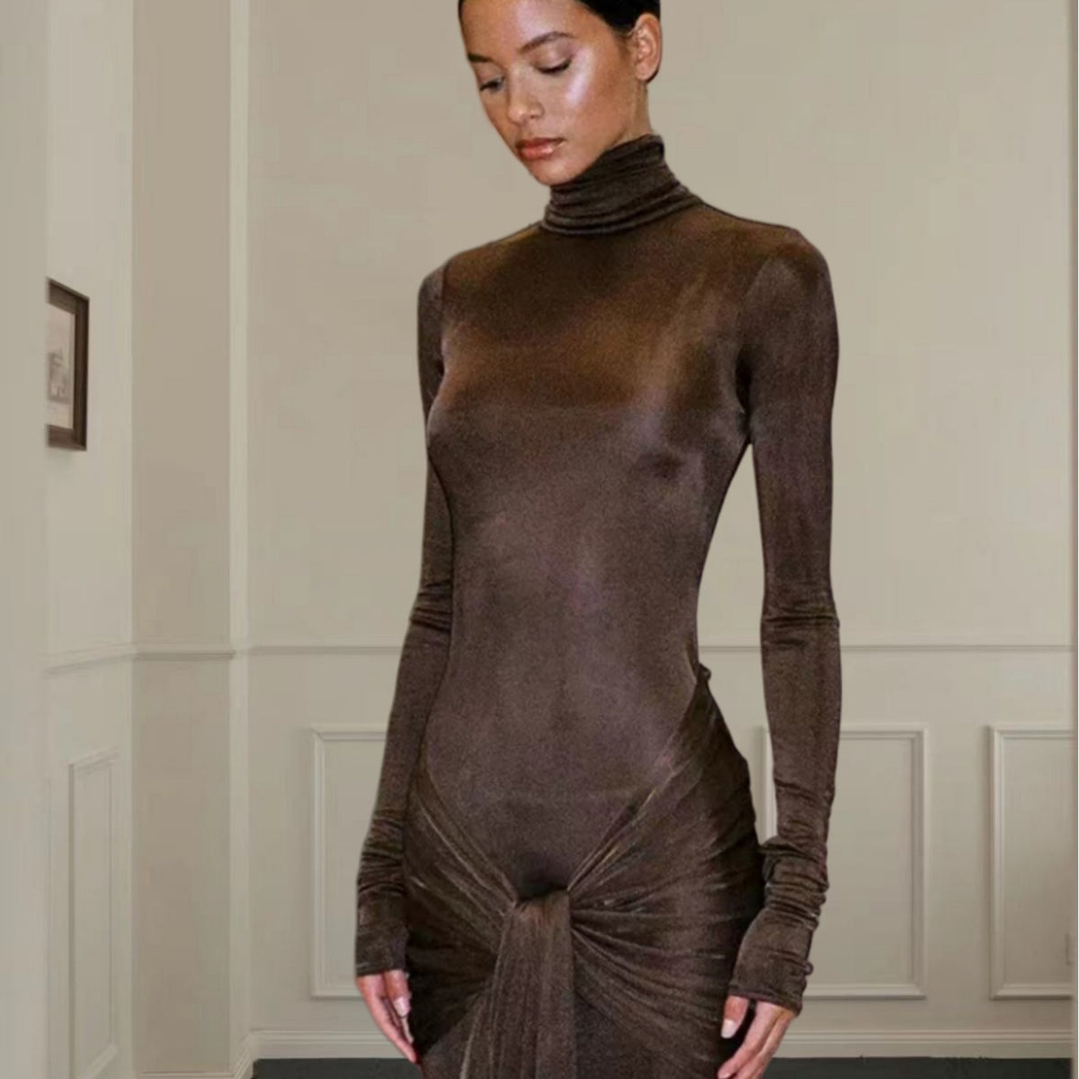 Miss Velora Valentina Lace-Up Maxi Dress, alternate product image 2