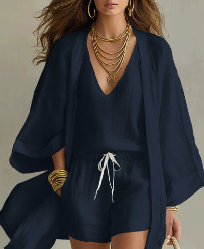 Miss Velora Eliana 3-Piece Set in Navy Blue