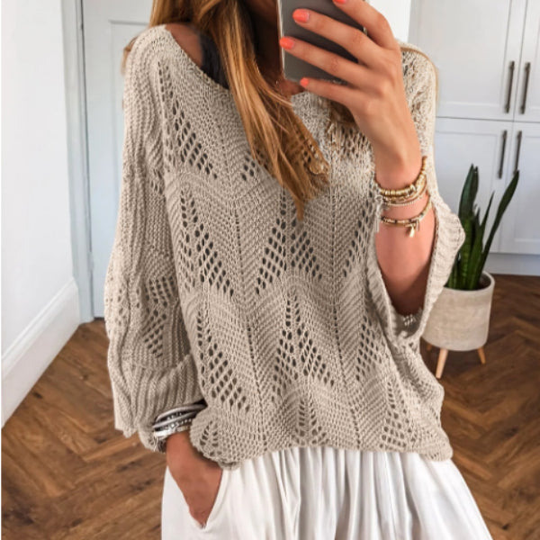 Miss Velora Gaia Openwork Sweater, alternate product image 4