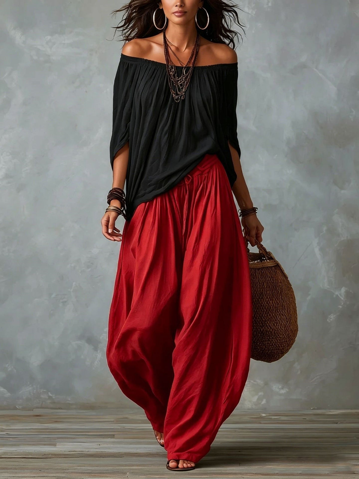 Miss Velora Isadora Set in Red And Black