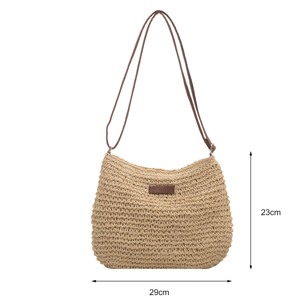 Miss Velora Paros Straw Tote in Beige