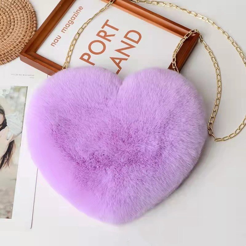 Miss Velora Eros Heart Bag in Taro purple