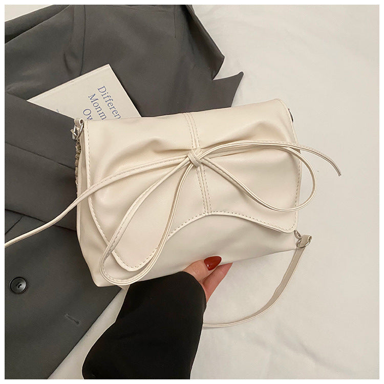 Miss Velora Chloe Bow Crossbody Bag in White