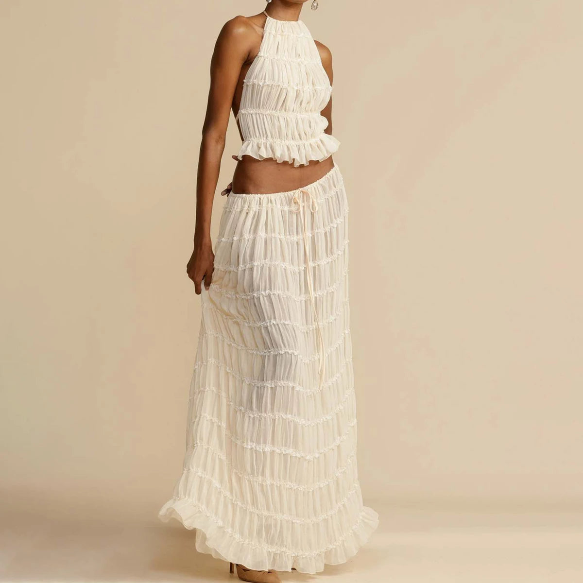 Miss Velora Solea Set in White