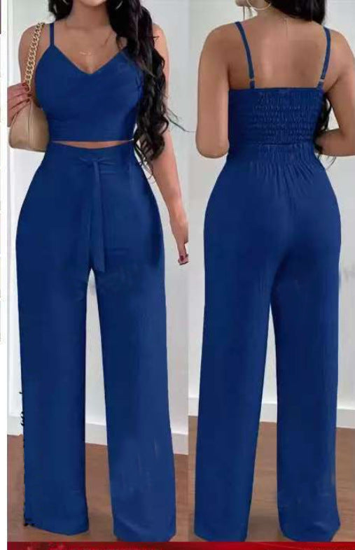 Miss Velora Lucera Pleated Set in Sapphire Blue