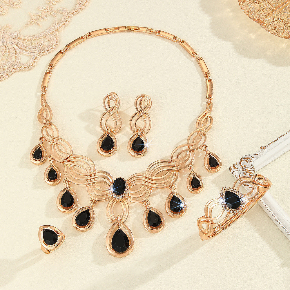 Miss Velora Nyx Black Crystal Jewelry Set, alternate product image 4