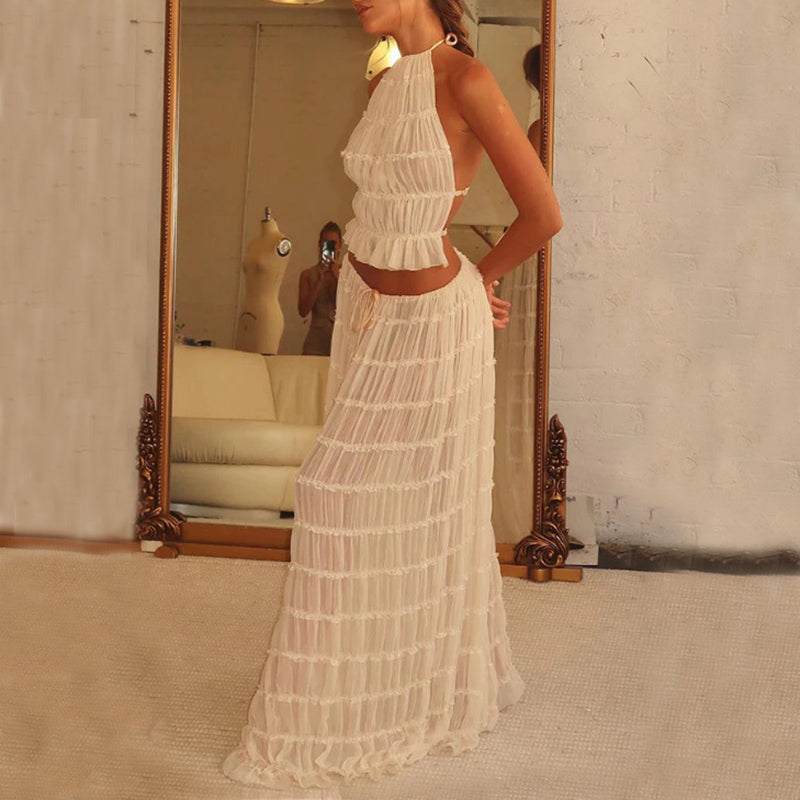 Miss Velora Solea Set in White