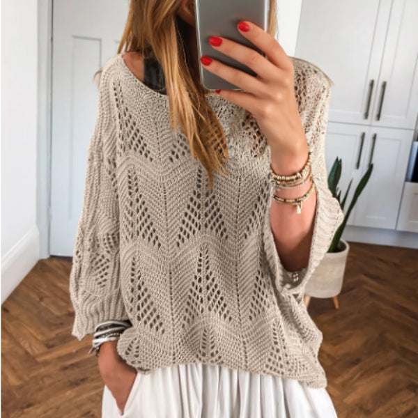 Miss Velora Gaia Openwork Sweater, alternate product image 3