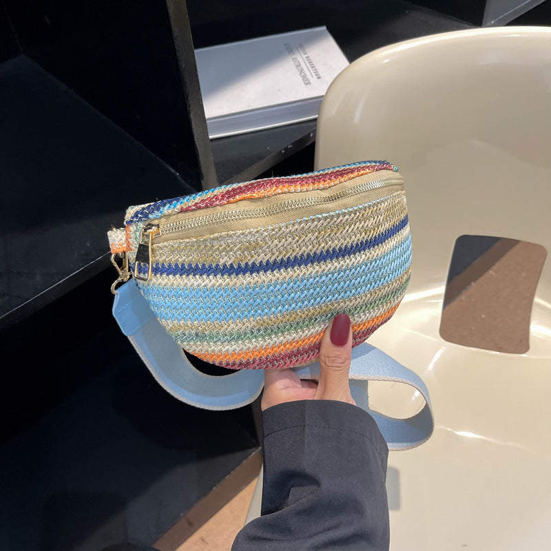 Miss Velora Alegría Woven Crossbody in Blue