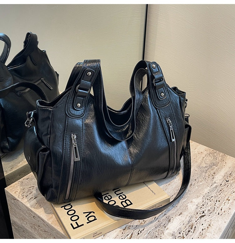 Miss Velora Leyla Slouchy Shoulder Bag in Black